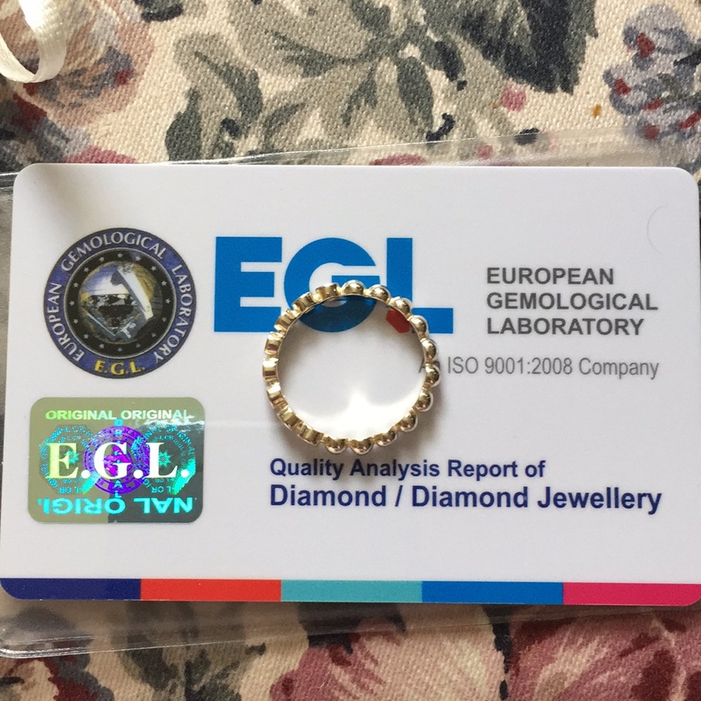 14k gold An diamond ring has paper work - Picture 6 of 9